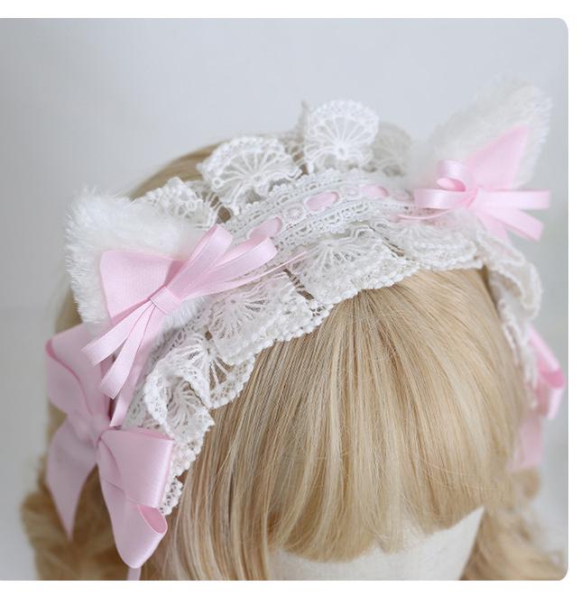 Xiaogui - Sweet Lolita Cat Ear Bow Headband