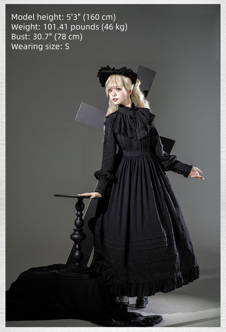 Sanshanjiu - A Quiet Place - Nun Style Gothic Lolita OP Dress
