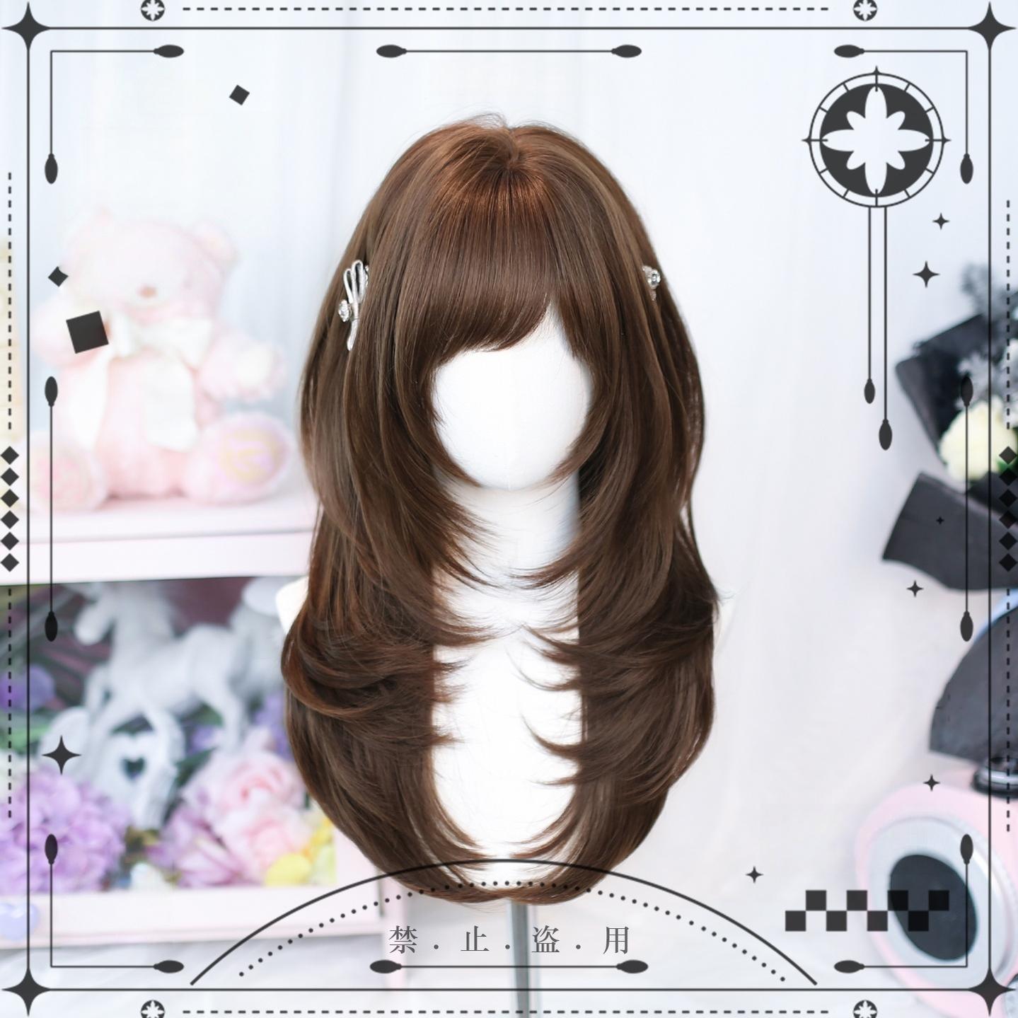 Dalao Home - Daily Lolita Solid Wig, Layered Haircut 44103:796034