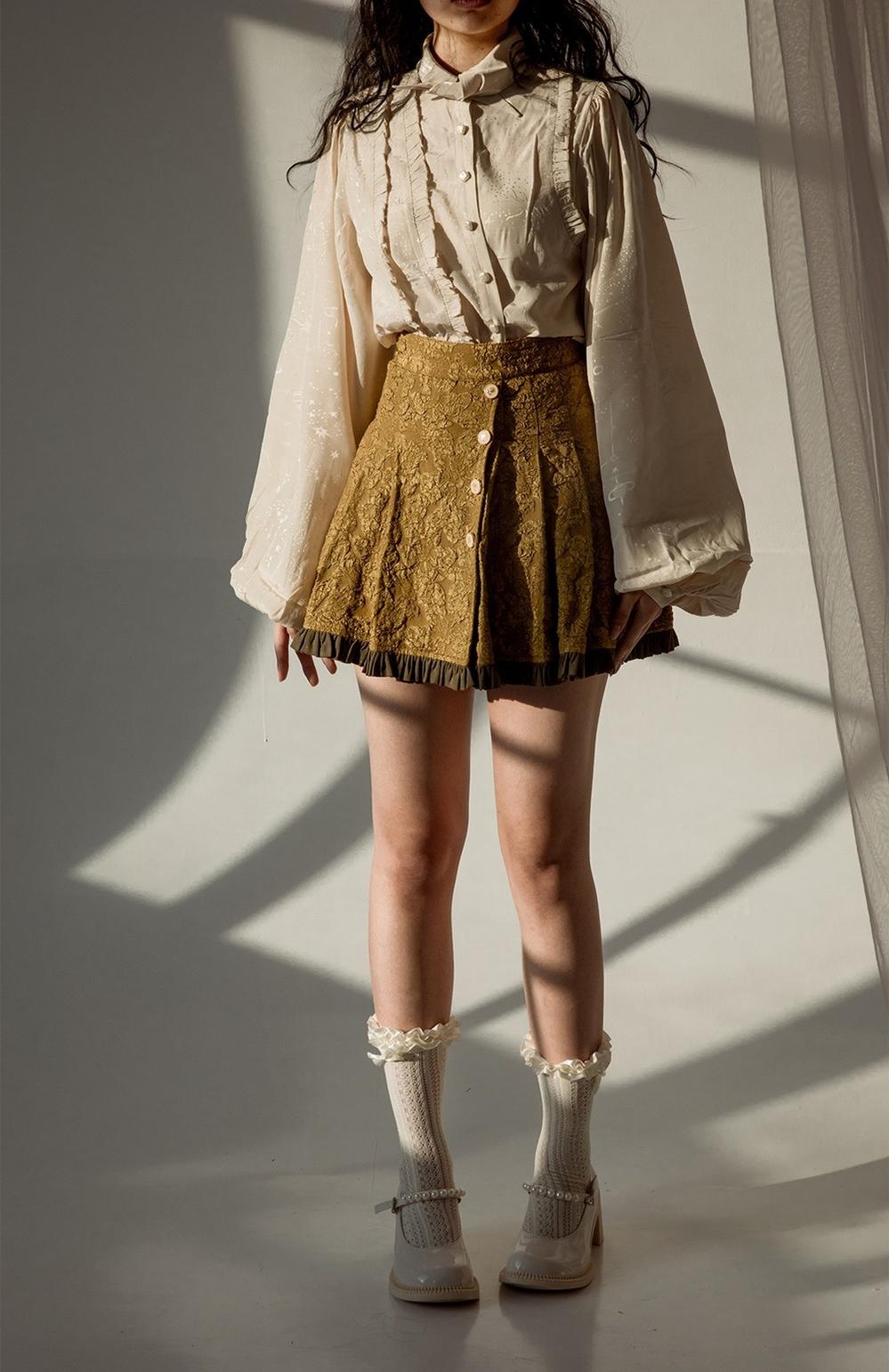 Gilded Age - Vintage Lolita Vest Suit, Oil Painting Style Skirt Coat
