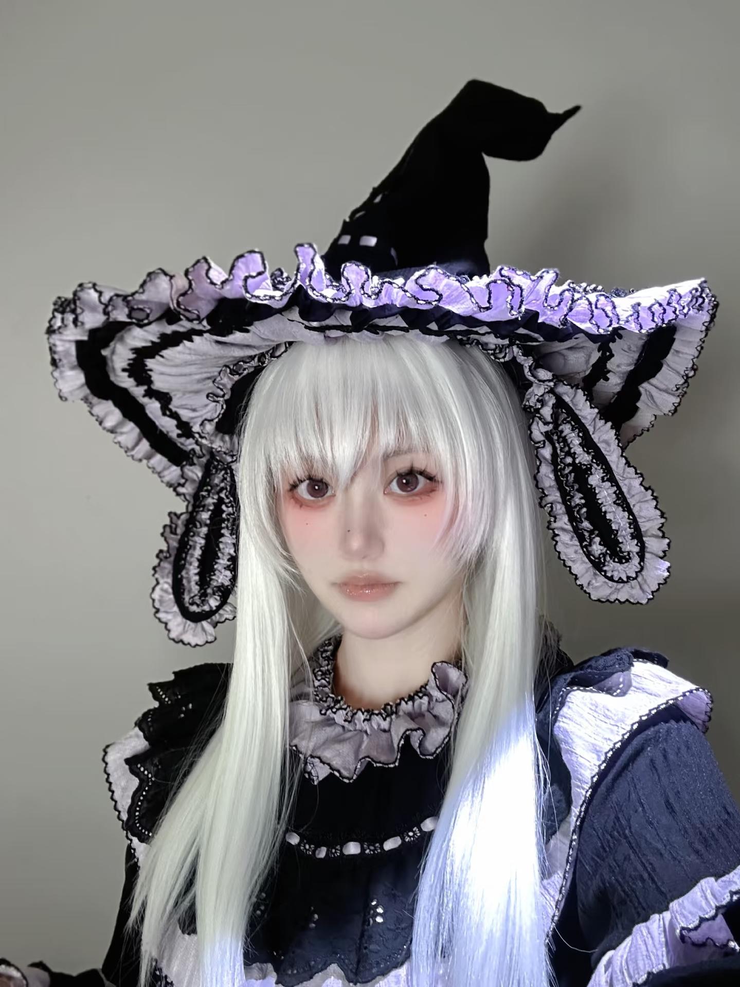 Sanshanjiu - Witch Lilith - Gothic Lolita Witch Hat, Rabbit Ear Hairband 44277:802046