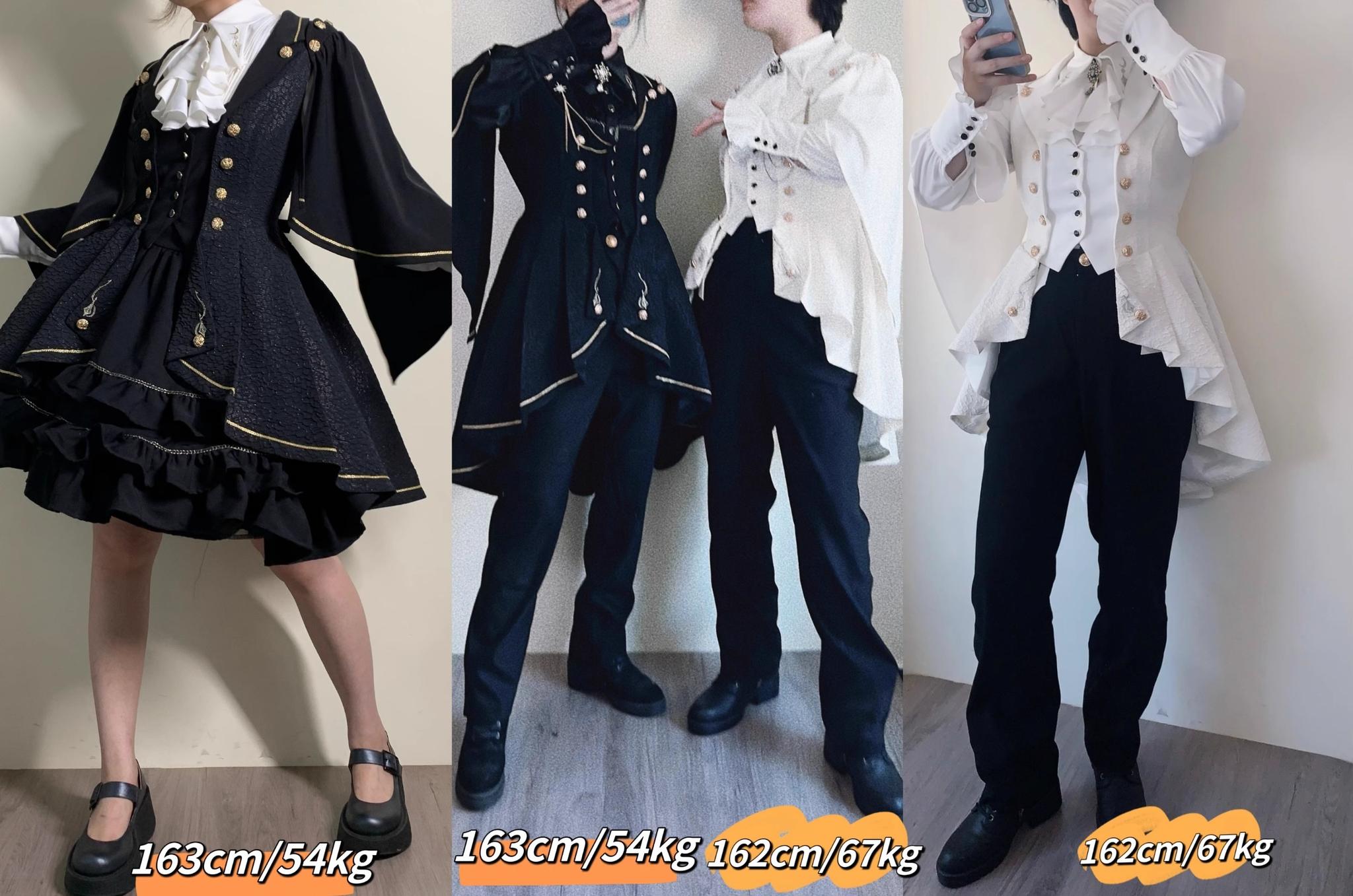 SilentMars~Fallen Moon Rule~Military Lolita Shirt Set Retro Knight Style Blouse 41196:687692