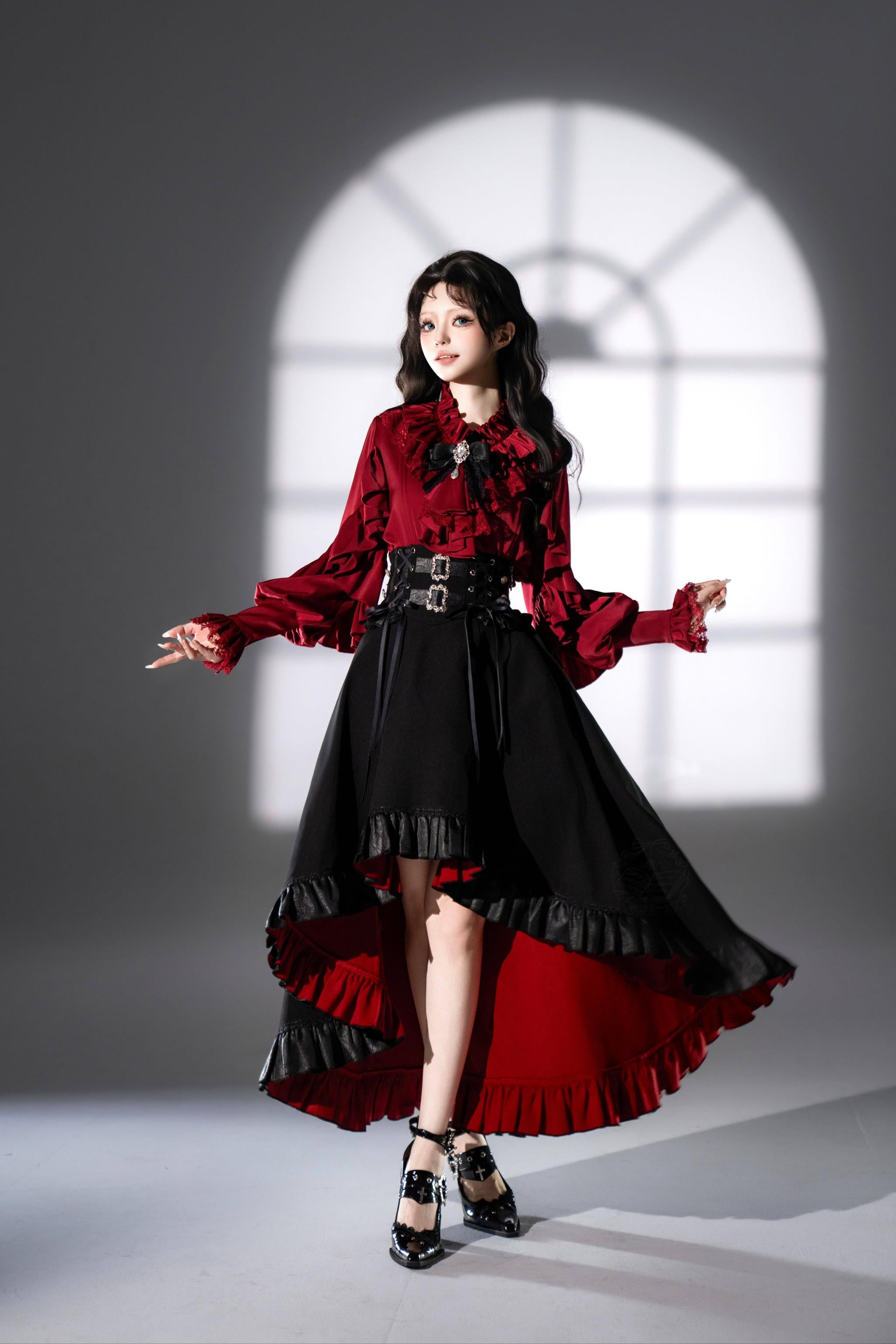 Night & Day Sonata SP - Ouji Lolita Satin Blouse Set, Shorts & Mermaid SK