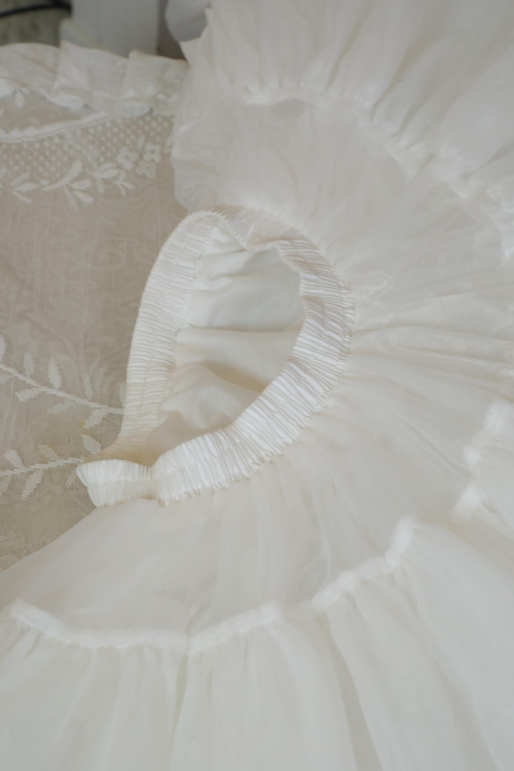 Noloria - White Puffy Lolita Petticoat, 17.7" (45 CM), Cotton Lining