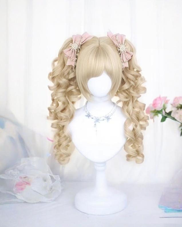 Dalao Home - Blonde Lolita Wig, Detachable Roman Roll Ponytails 42931:798015