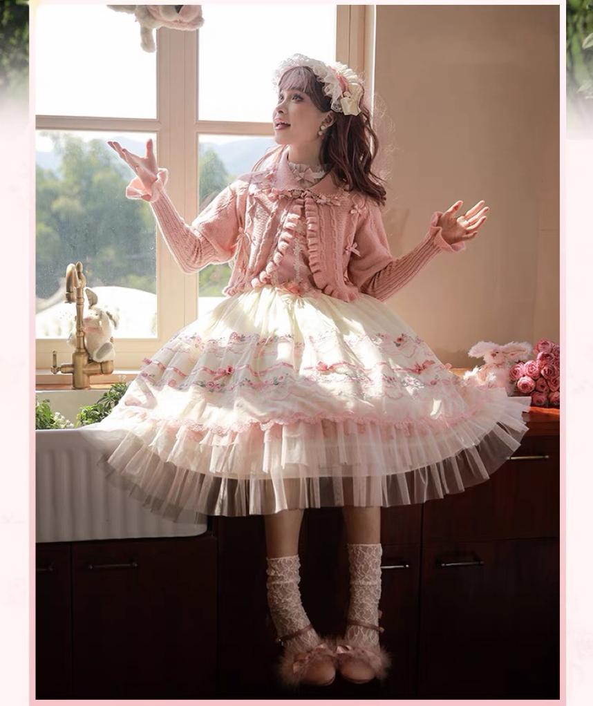 Mademoiselle Pearl~Rose Garden~Elegant Lolita Dress Bridal Floral Dress 29098:396436