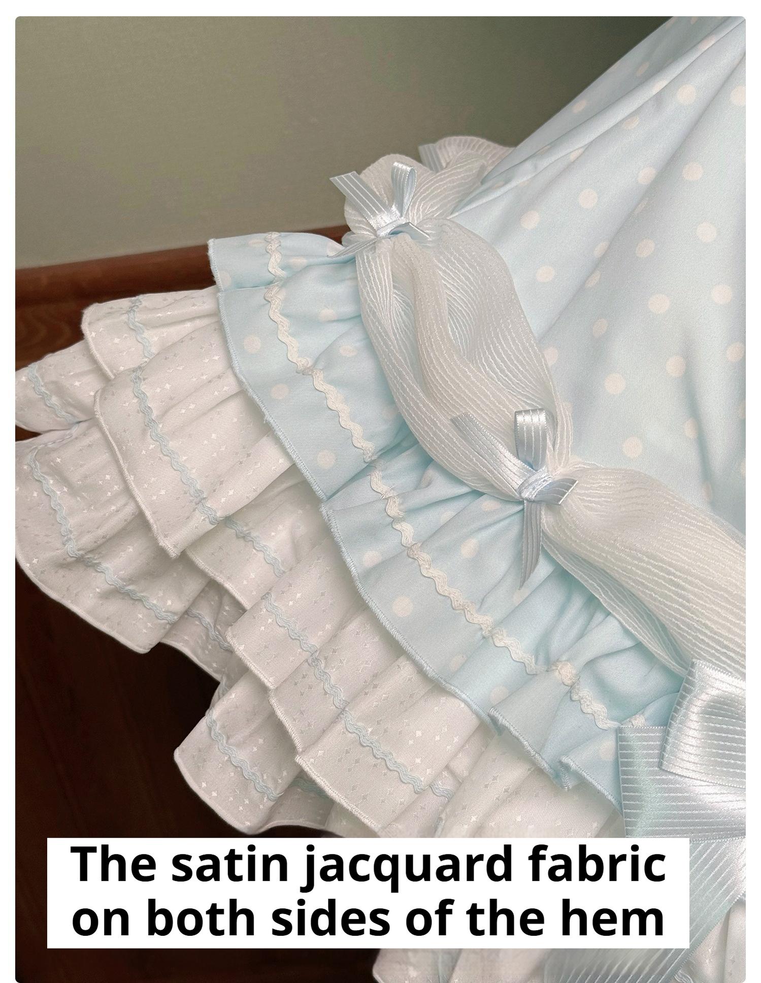 Old School Lolita Halter Neck OP Dress, Polka Dot Accent 43701:783566