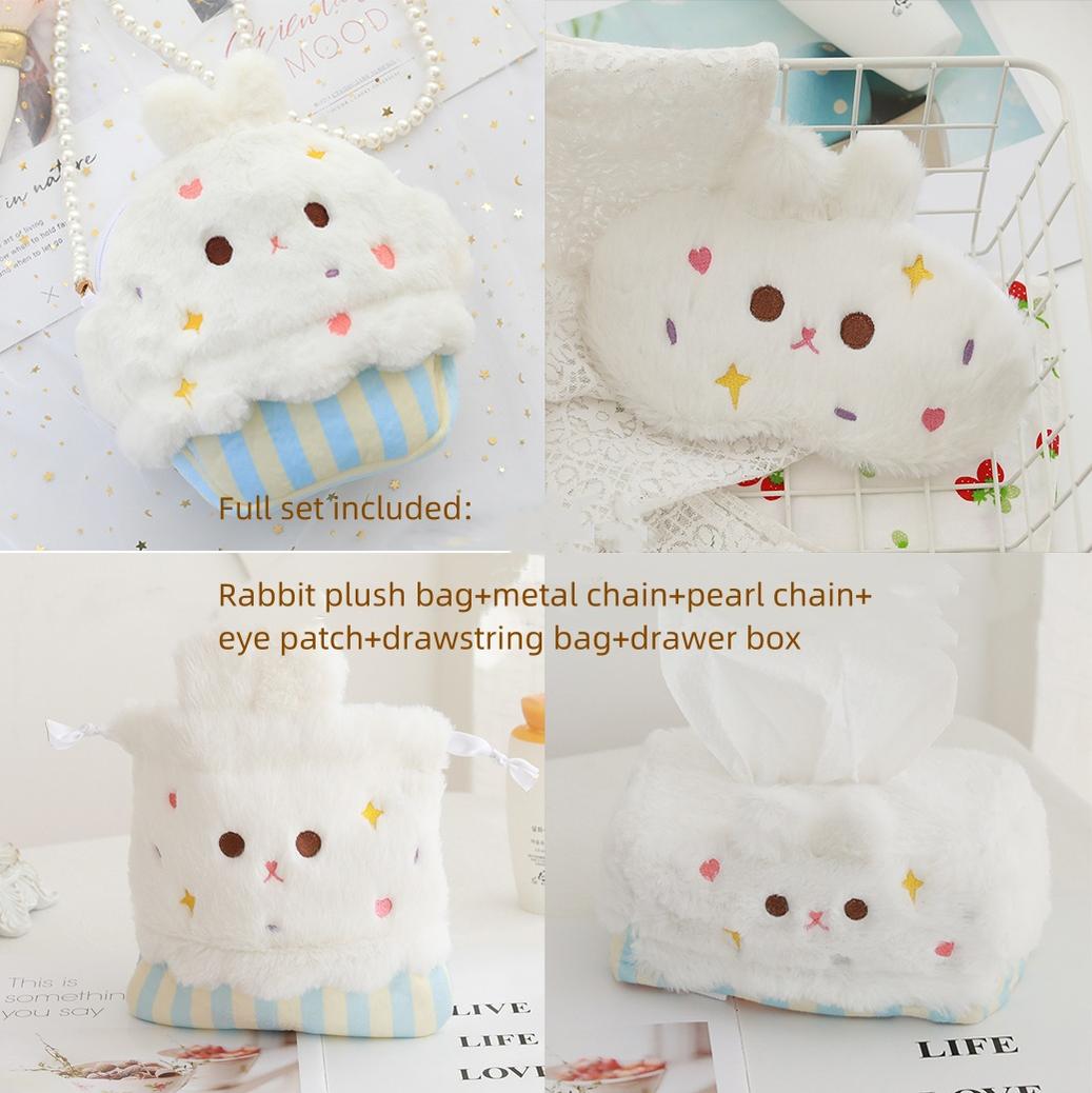 PiggyLass - Cute Plush Lolita Bag Rabbit Cake Bag rabbit cake cake Full Set