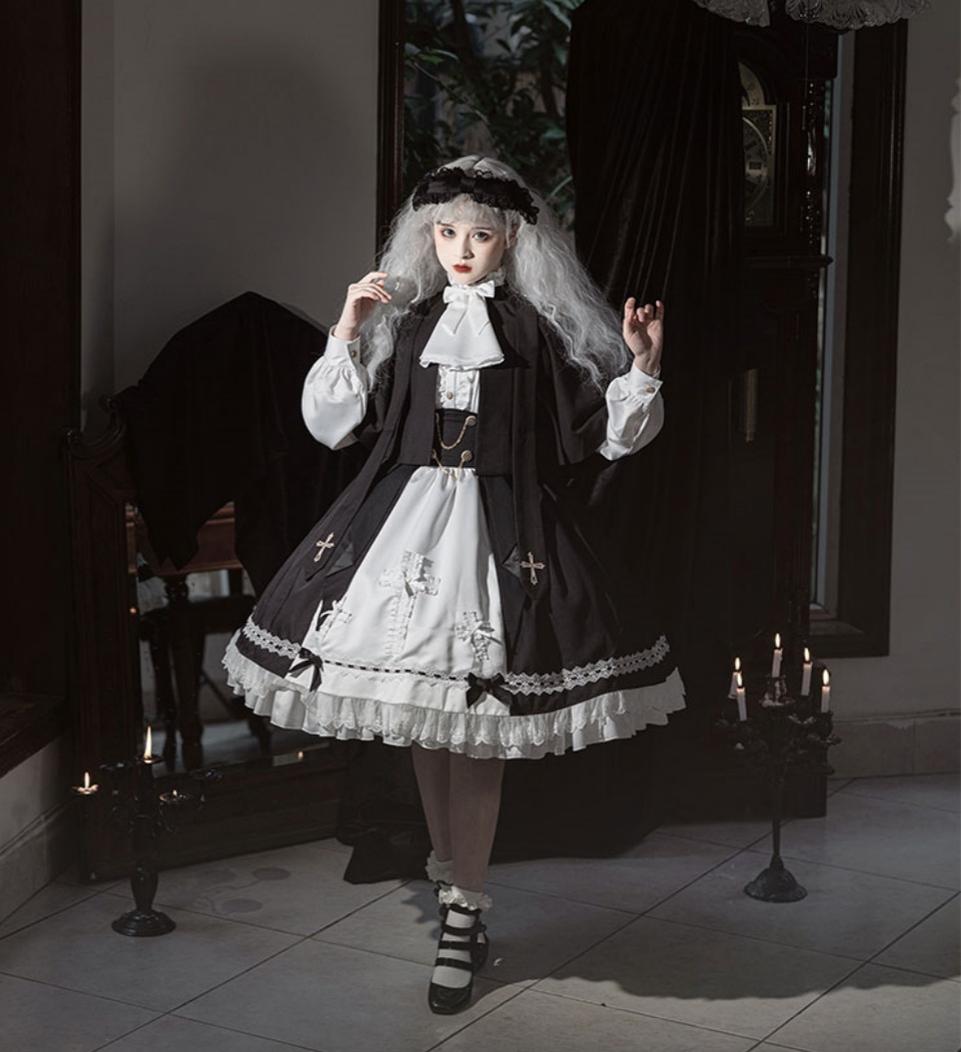 CastleToo - Holy Academy - Gothic Lolita Prince Skirt Set 4790:725583