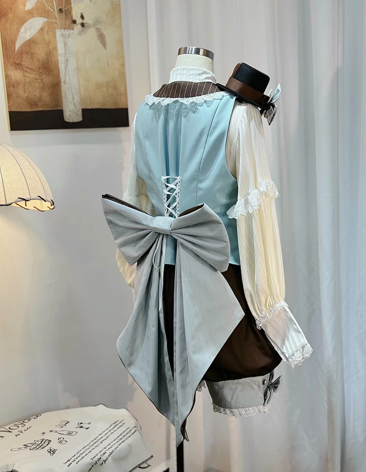 Candy Shop - Mint-chocolate Ouji Lolita Vest, Blouse and Shorts Outfit (L M S XL) 45771:861880