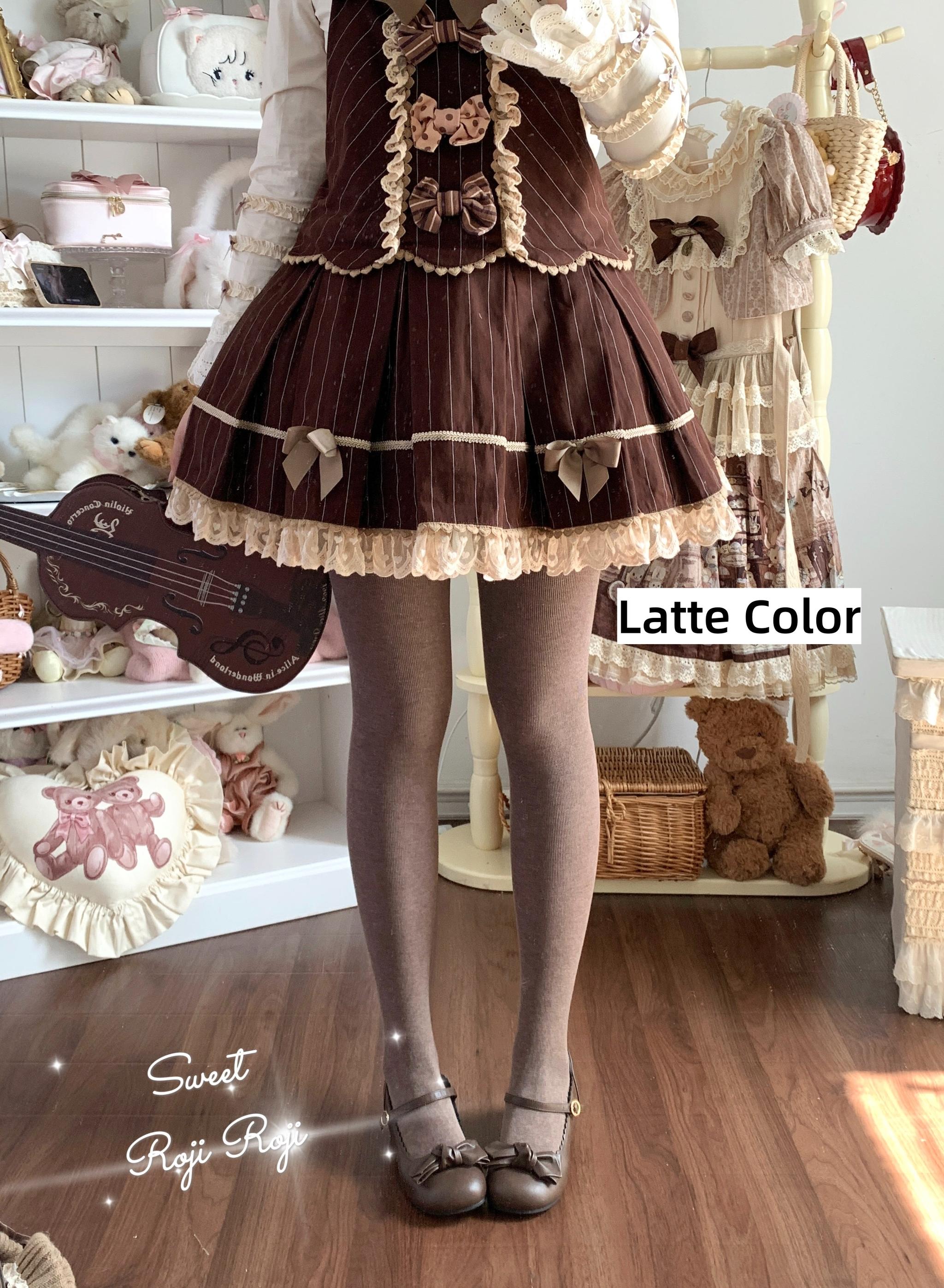 Roji Roji - Kawaii Lolita Fleece-Lined Tights, Multiple Colors 44134:796733