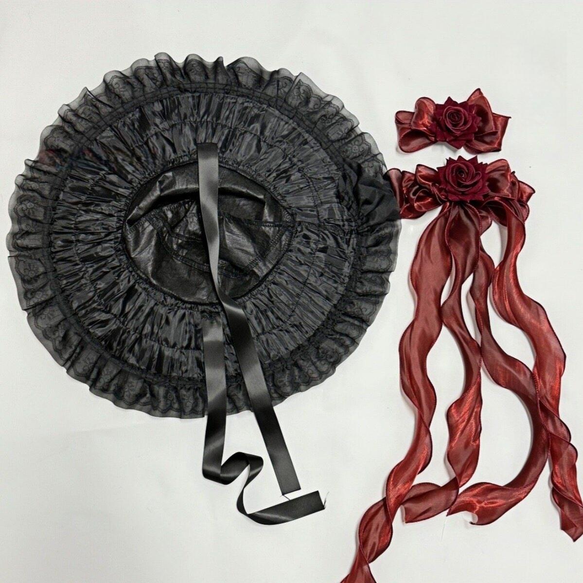 Gothic Lolita Witch Hat, Detachable Bow