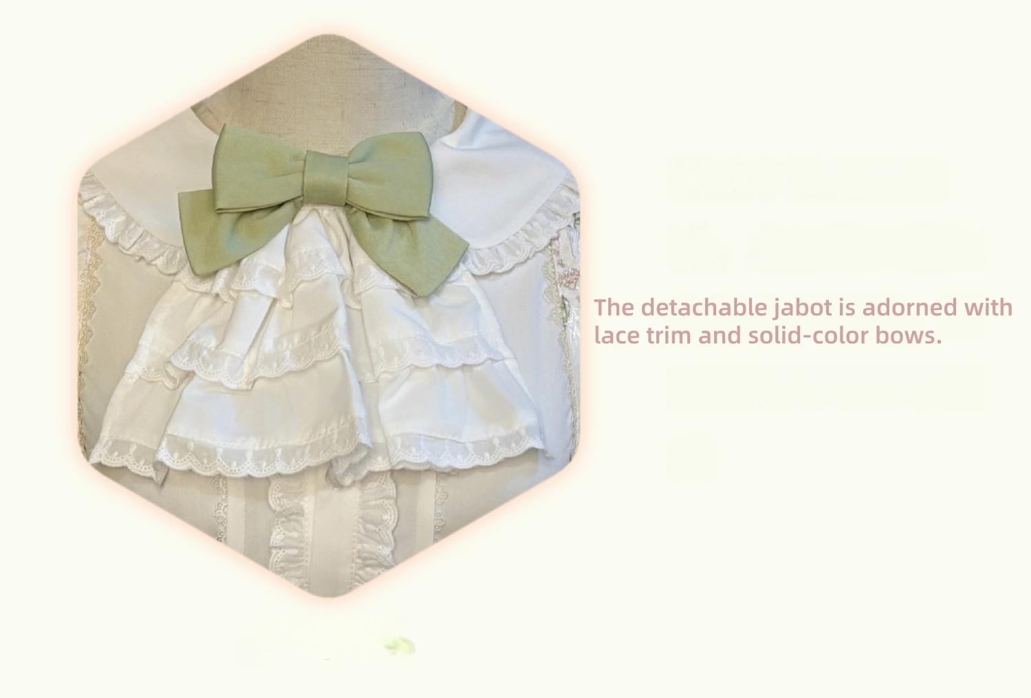 Hydrangea Tea Party - Classic Lolita Bust Supporting JSK, Mutton Sleeve Shirt