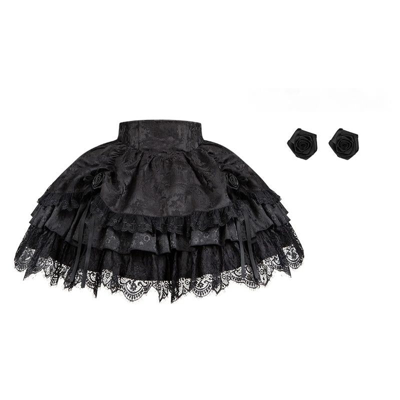 With PUJI - Letter and Poetry · Twilight - Black Gothic Lolita Skirt Set, Witch-Inspired (L M S) 43525:778377