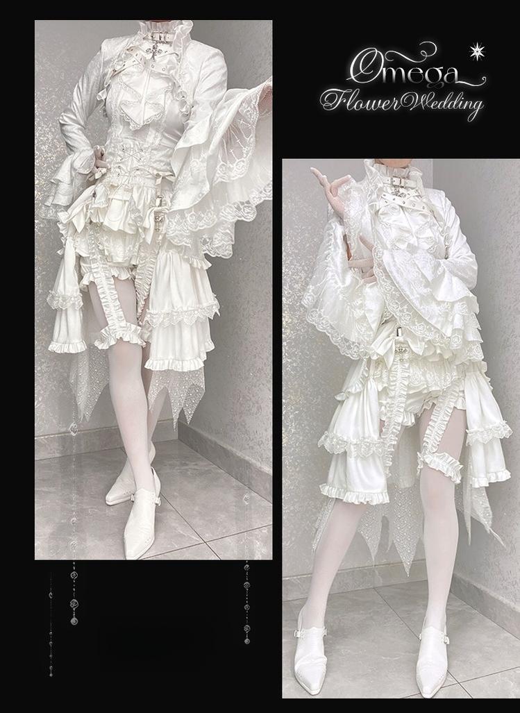 Forest Fluorescent Carps - Omega Wedding Gothic Ouji Lolita White Suit