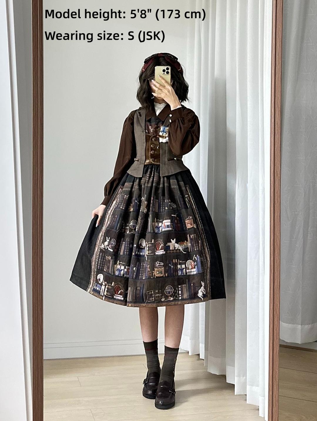 Miss Point - German Bookshelf - Classic Lolita Printed JSK Dress 44029:792989