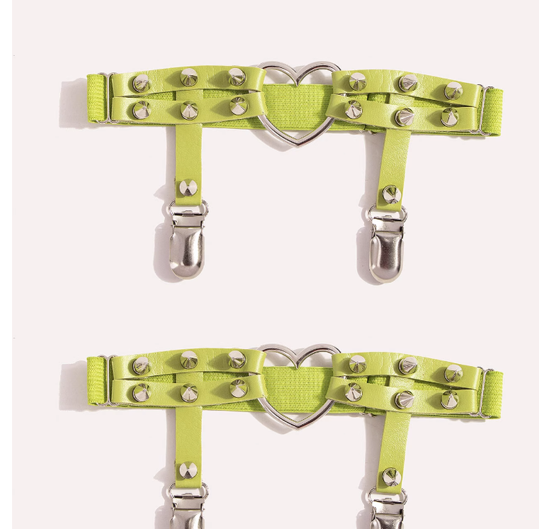 Day Dream - Punk Lolita Garters Stocking Clips Multicolors green (price is for one; buy two for a pair)