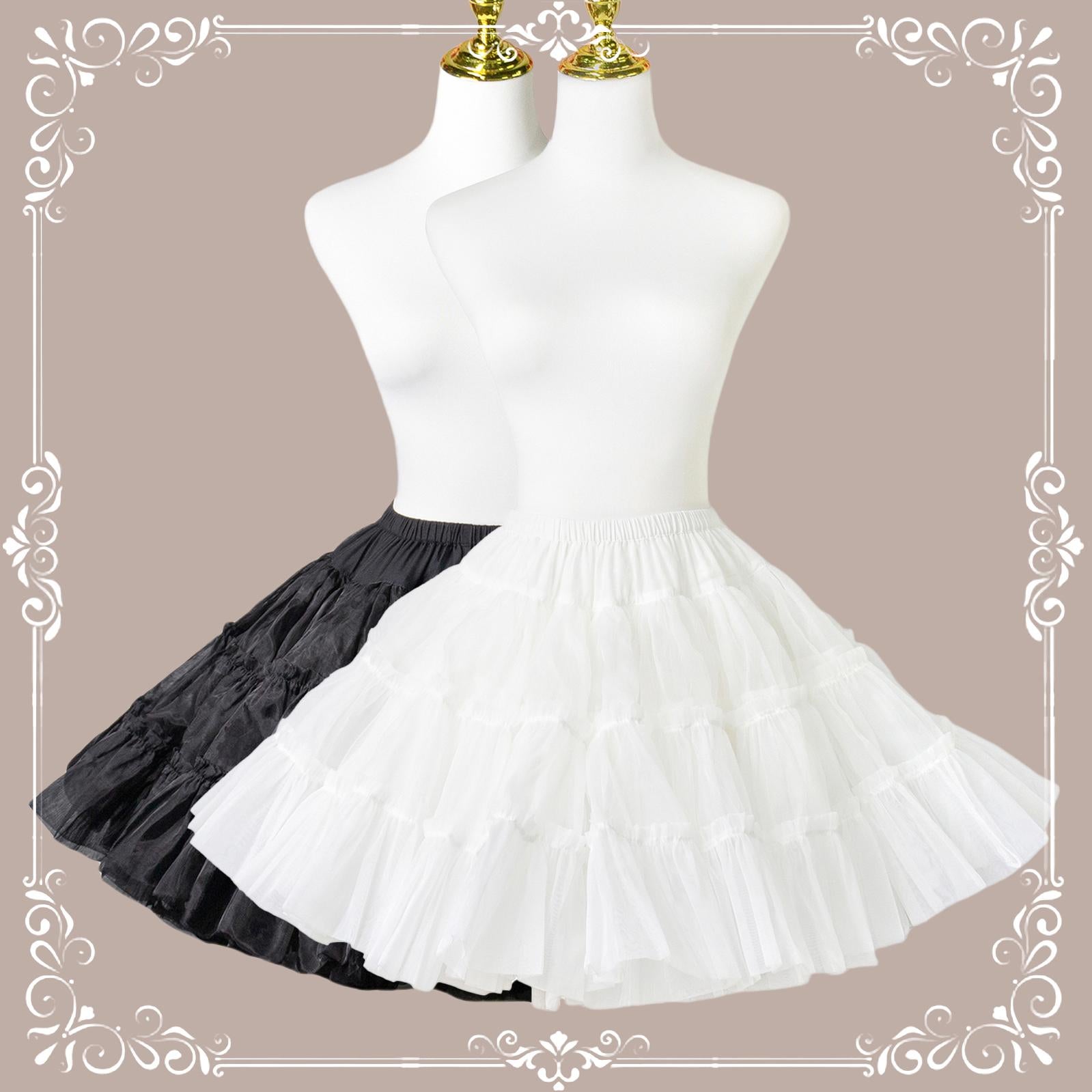 Aurora&Ariel - Extreme Puffy A-line Lolita Petticoat | 18" (45cm) Length, Cotton Lining