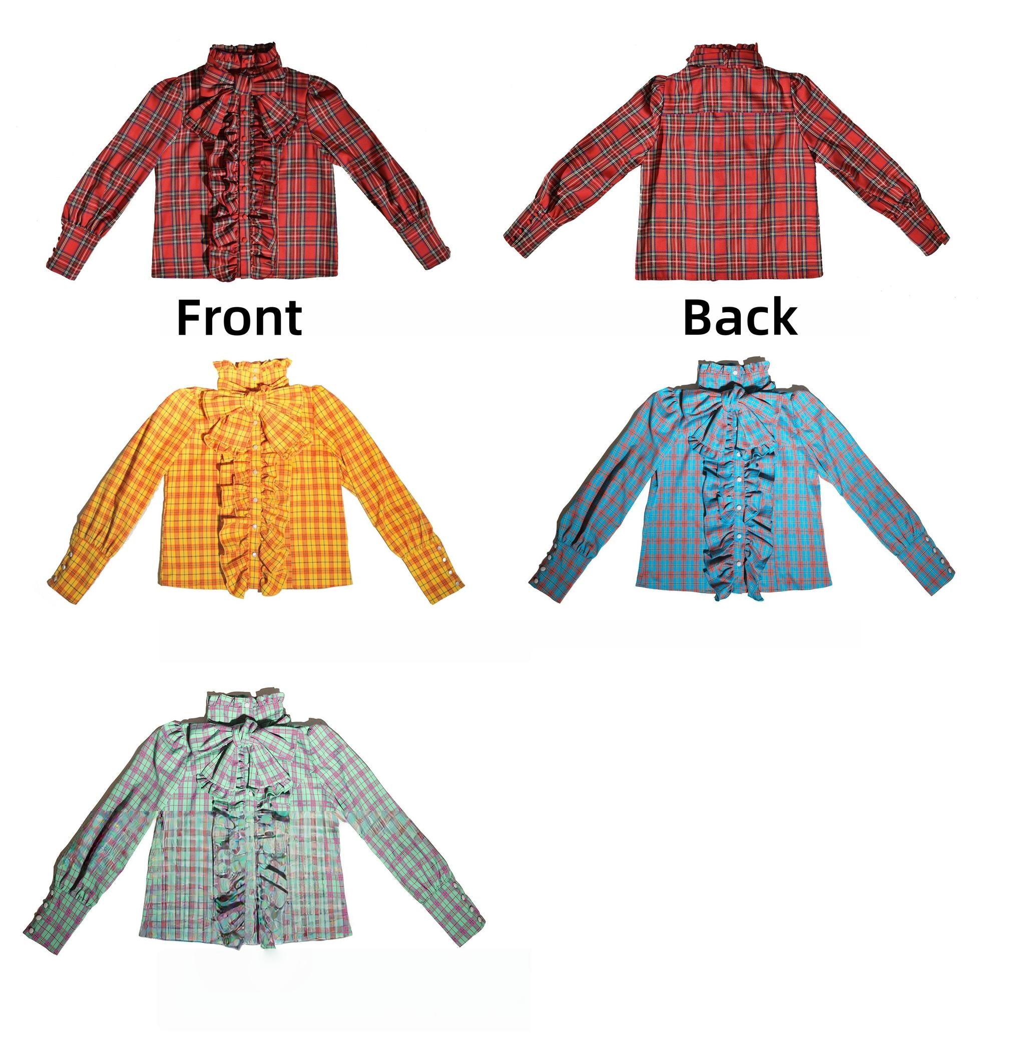 Humanoid Gift Box - Plaid Gothic Lolita Blouse & SK 44028:792687