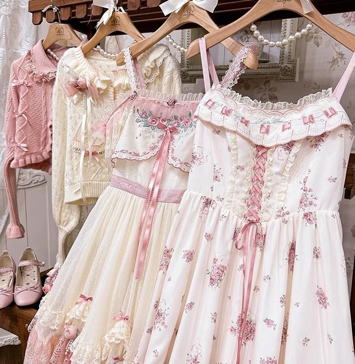 Mademoiselle Pearl~Rose Garden~Elegant Lolita Dress Bridal Floral Dress 29098:396276