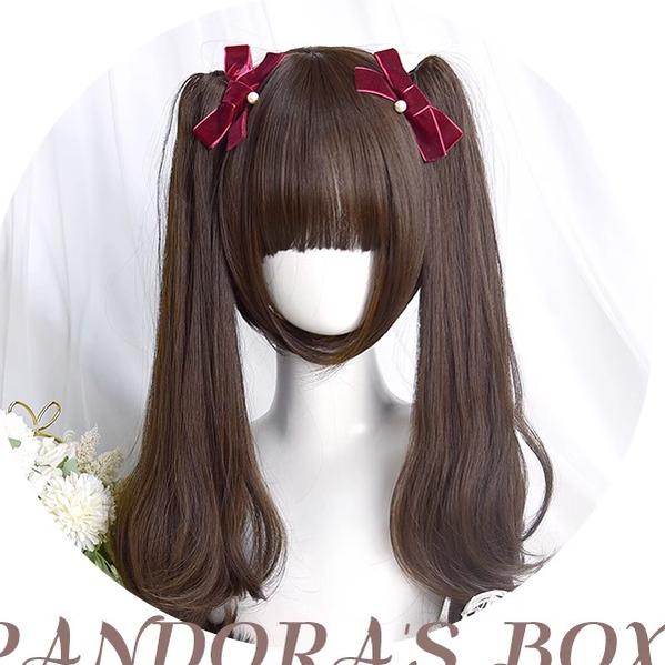 Sinwavy~Pandora's Box~Lolita Short Wig with Cute Double Ponytails 33090:432218