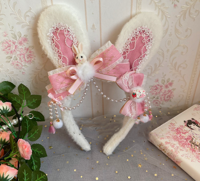 Luoluo Decoration - Han Lolita Pink Head Accessory