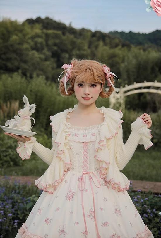 Mademoiselle Pearl~Rose Garden~Elegant Lolita Dress Bridal Floral Dress 29098:396286