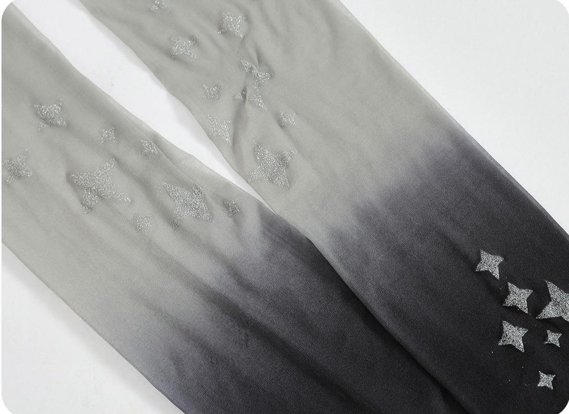 Printed Gothic Lolita Pantyhose, Gradient Color