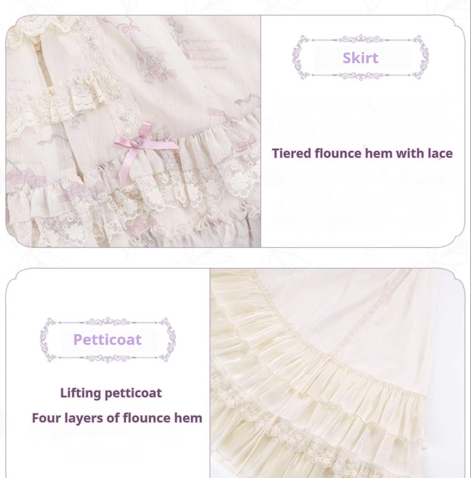 With PUJI - Nanke - Edwardian Collar Classic Lolita OP Dress Outfit 41366:693230