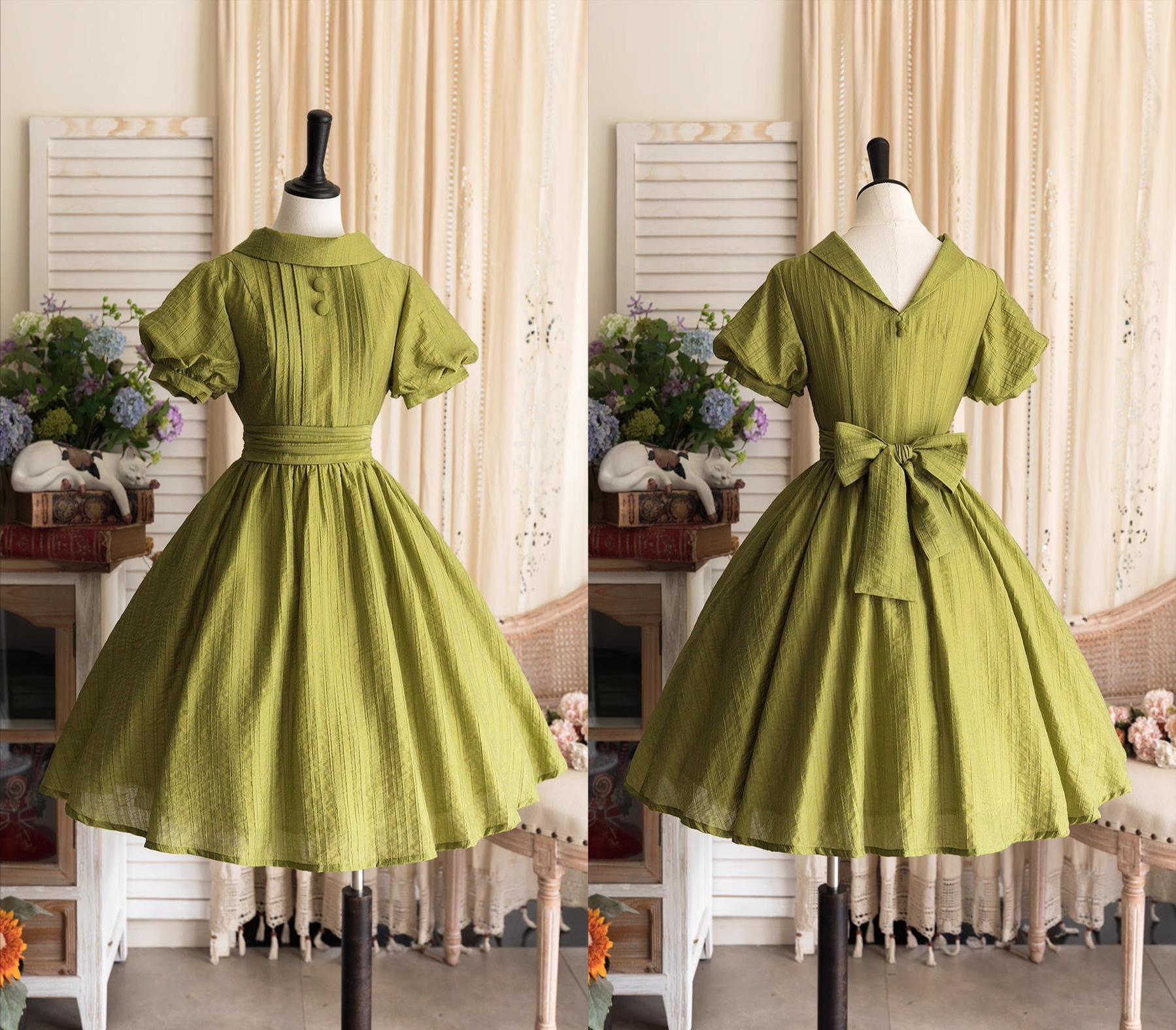 Forest Wardrobe~Forest Gallery~Classic Lolita OP Dress Country Style Tencel Dress 38364:589588