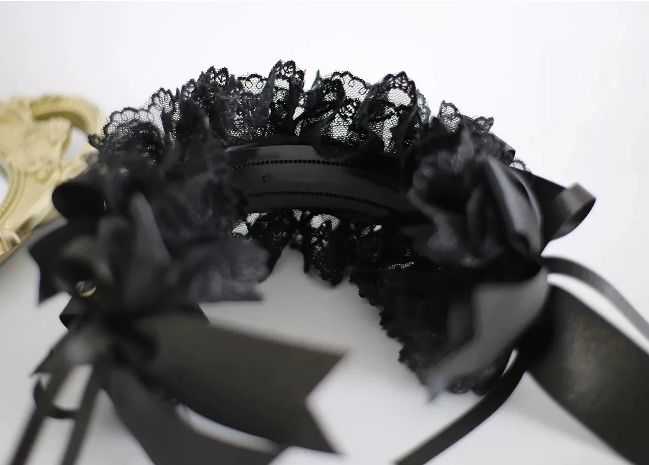 Black-gold Classic Lolita Headpiece, Gold Stamping Accent 45849:865432
