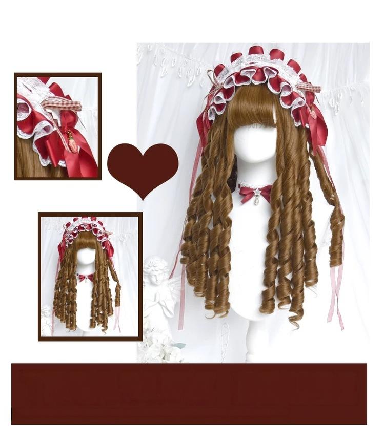 Golden Brown Doll-Like Lolita Wig With Roman Curl 45884:866420
