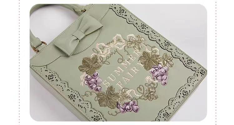 Momo~Loire Vineyard~Country Lolita Heels Shoes PU Handbag 32668:410466