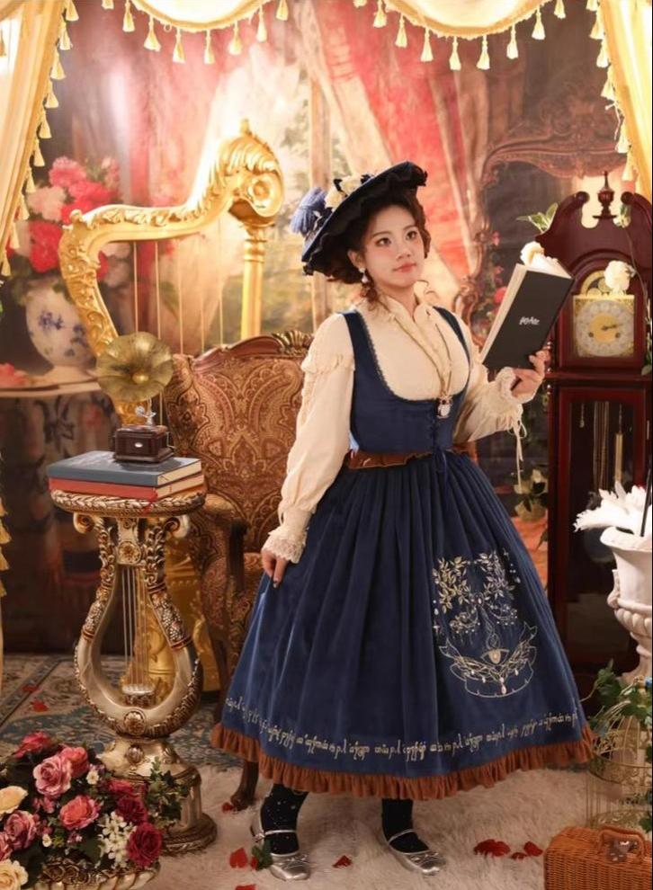 Twin Trees' Celestial Glow - Classic Lolita Bust-Supporting JSK, Plus Size 44508:810860