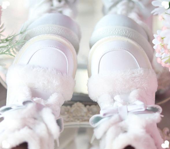 Bear Dada - Winter Kawaii Lolita Boots, Plush Accent