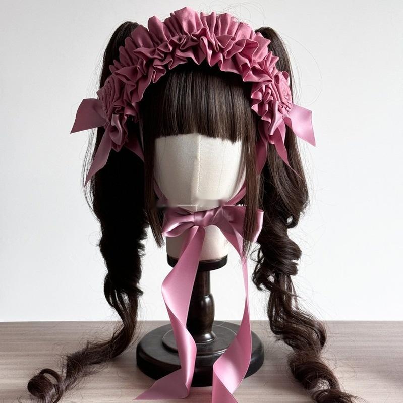 MAID - Elegant Lolita Hairband Bow Multiple Colors BNT Plum hairband