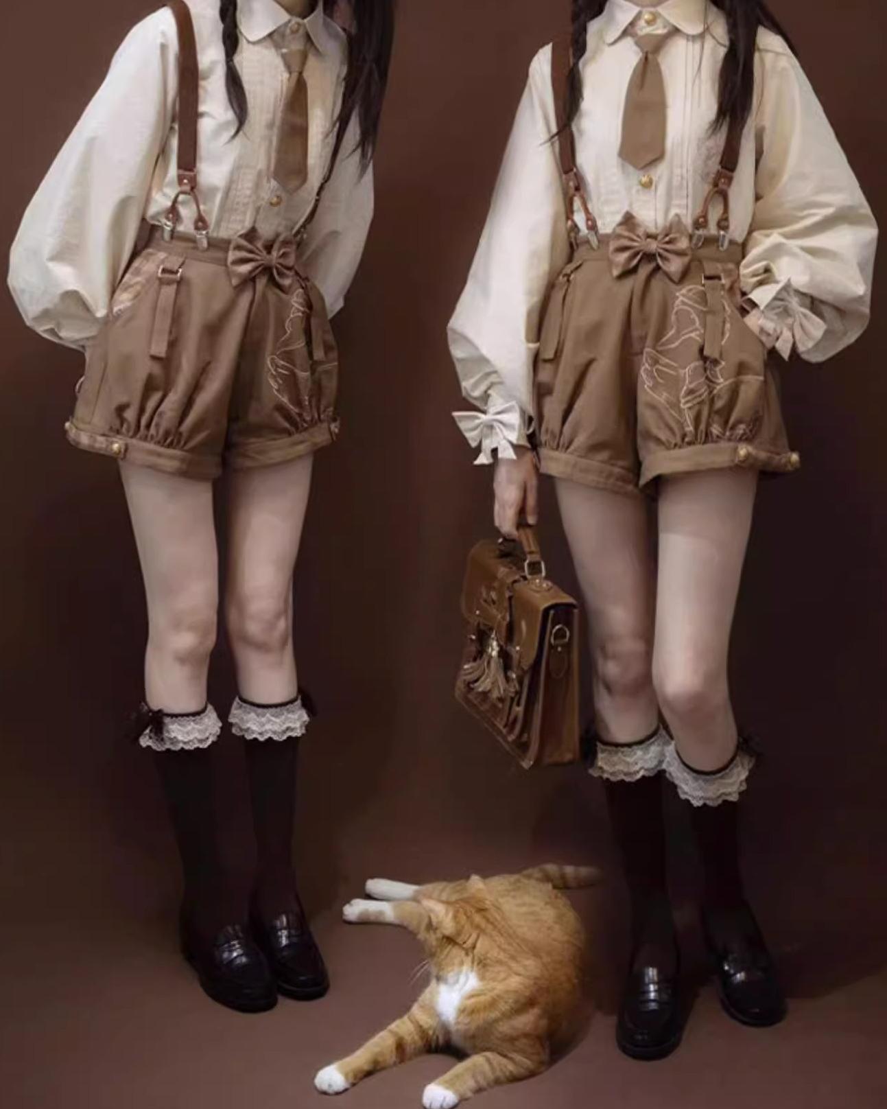 Piggy Bun - Famous Detective Goose - Ouji Lolita Shorts Set