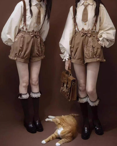 Steamed stuffed pig~Famous Detective Goose~Ouji Lolita Shorts Set   