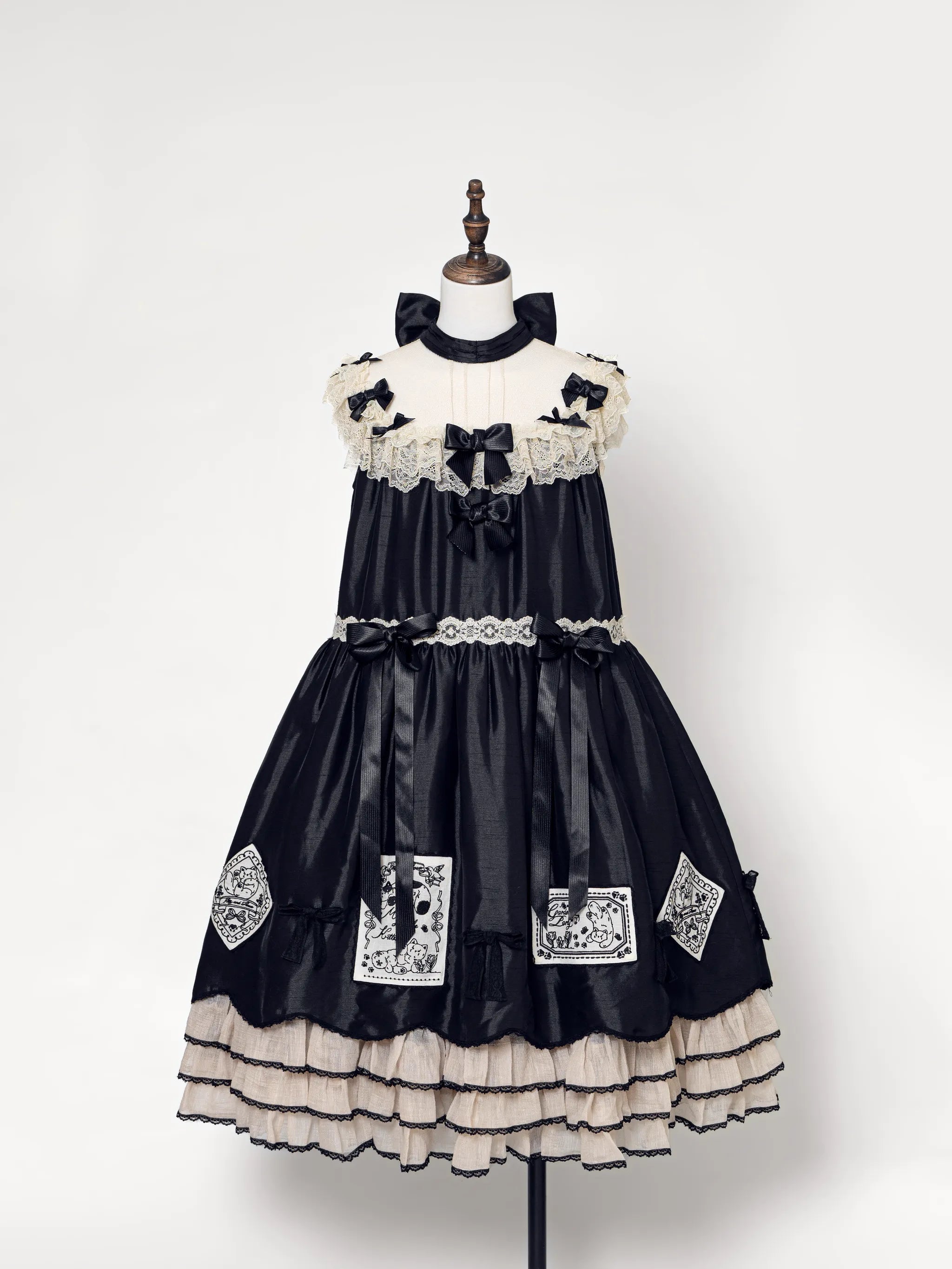 MEEKWIND - My Little Kitten - Doll-Like Lolita OP, Detachable Waist Ties (2XL L M S XL XS) 44223:799013