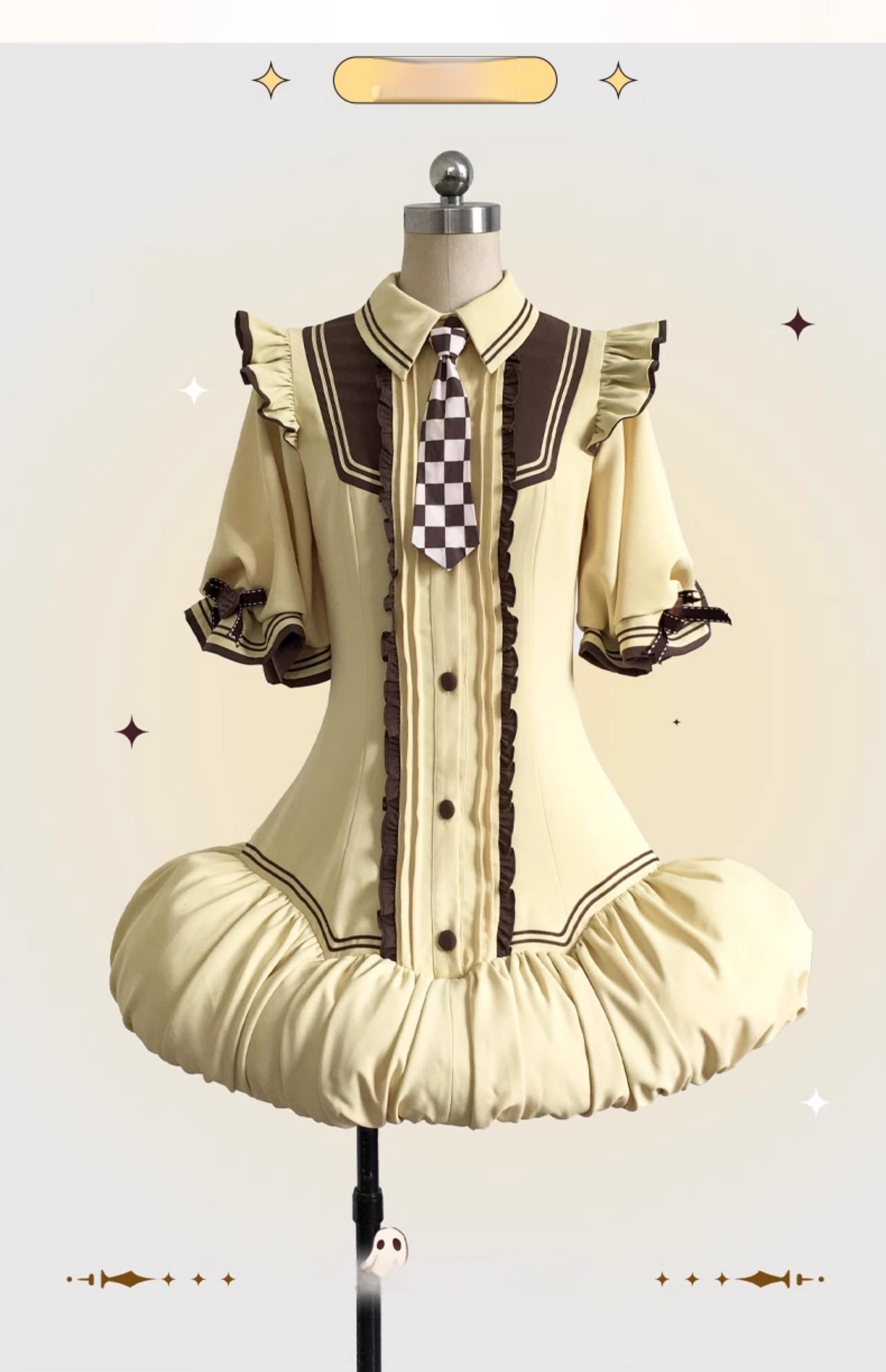 Piggy Bun- Witch Paradise - Kawaii Lolita OP Witch Themed Dress with Pointed Hem Vest