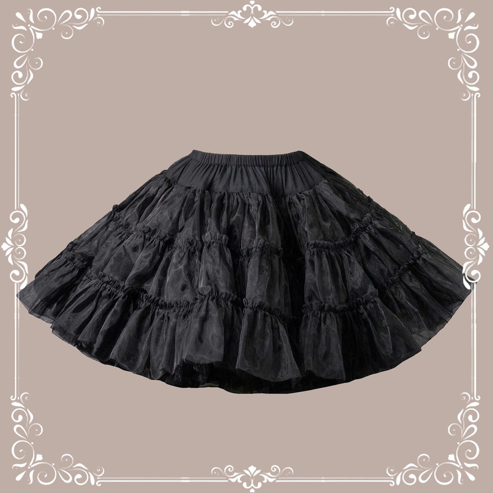 Aurora&Ariel - Extreme Puffy A-line Lolita Petticoat | 18" (45cm) Length, Cotton Lining