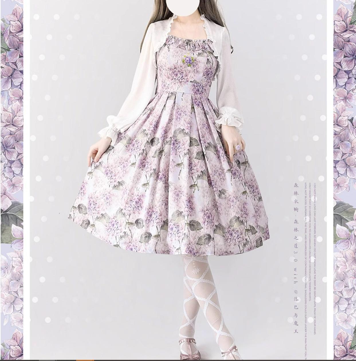 Forest Wardrobe - Forest Basket 3.0 - Vintage Lolita JSK Dress Summer Thin Dress
