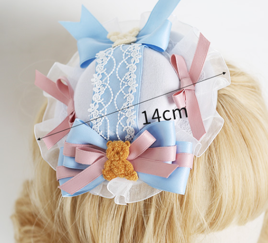 Xiaogui - Lolita Cute Bow Rabbit Ears Toy Hair Clip