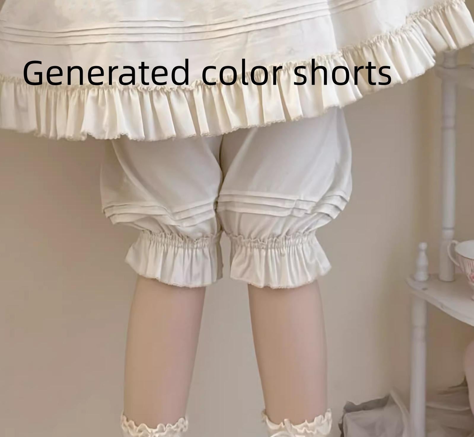 Uncle's Workshop - Lullaby - Cotton Lolita OP Dress Kawaii Lolita Bloomers (L M S XL) 34608:463544