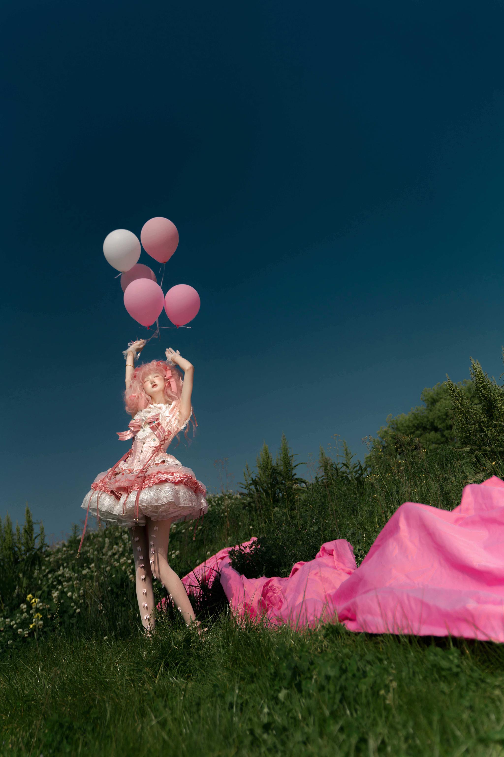Dream Nuclear Island - Dream Nuclear Bubbles - Pink Sweet Lolita Corset & Tiered SK