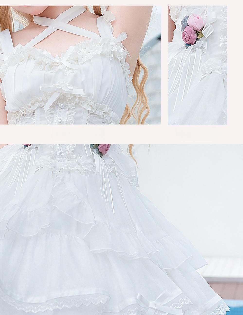 Ballet Maiden - Classic Lolita Four-tiered Hem JSK Dress with Rose Details