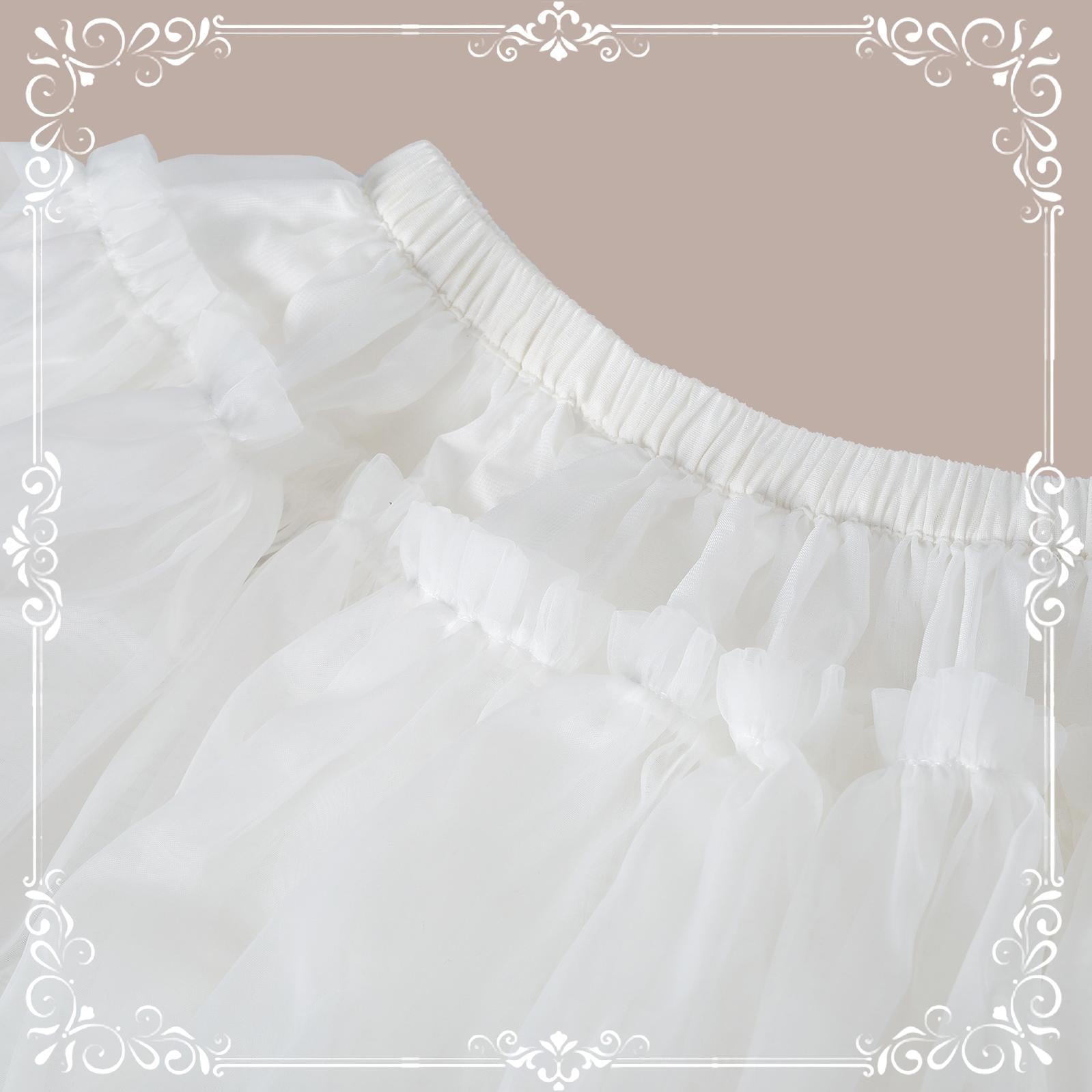 Aurora&Ariel - Plus Size Lolita Puffy Petticoat | 18" (45cm) Length, Cotton Lining