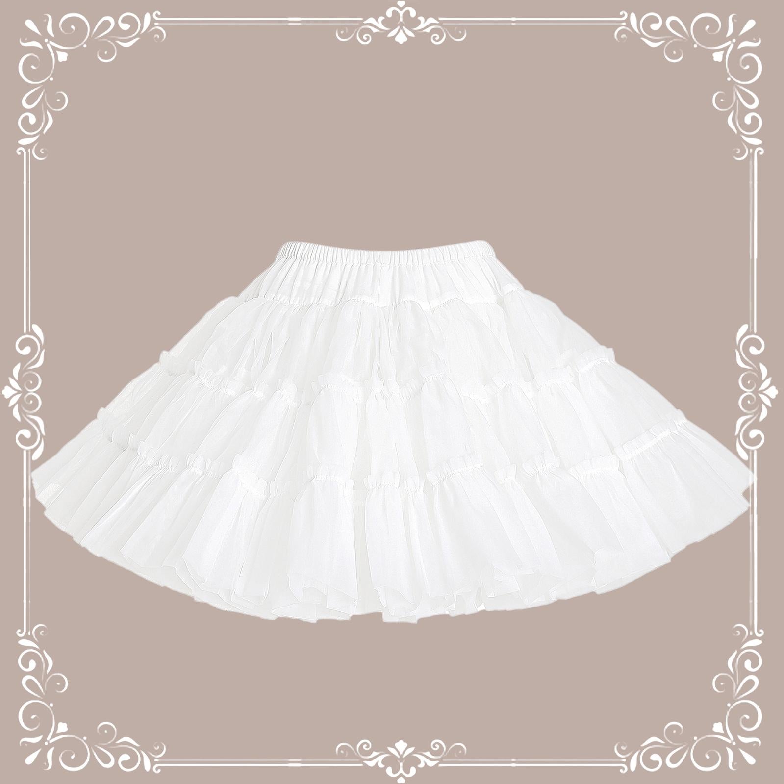 Aurora&Ariel - Extreme Puffy A-line Lolita Petticoat | 18" (45cm) Length, Cotton Lining