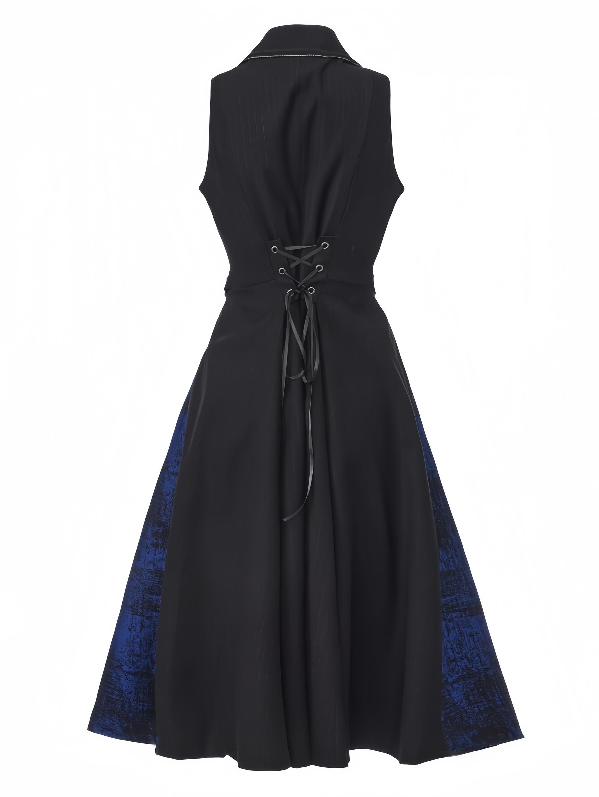 Timeless Silence Mystery - Sleeveless Ouji Lolita Coat, High-Low Hem