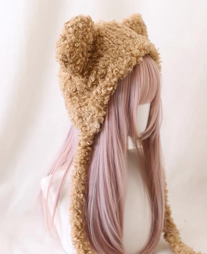 Xiaogui - Cute Lolita Teddy Bear Ears Hat Kawaii Winter Hat